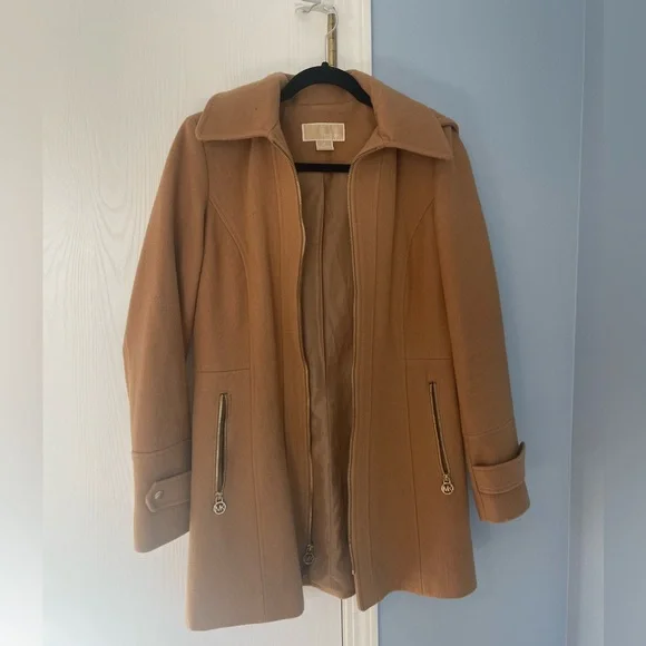 Michael Kors Camel Colored Wool Coat - Picture 6 of 7